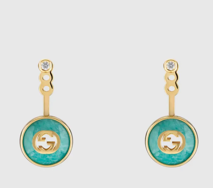 Gucci Interlocking 18k Gild Earrings