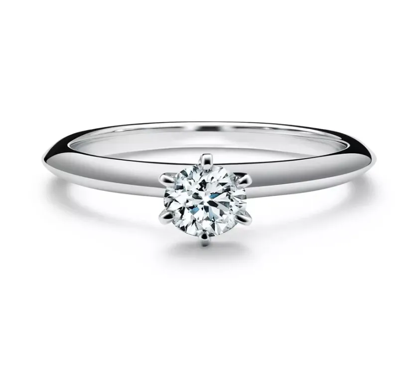 Tiffany Setting Round Brilliant 0.27Ct Diamond Engagement Ring in